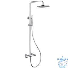 Душевая стойка ABBER Wasser Kreis AF8160L с термостатом без излива, хром