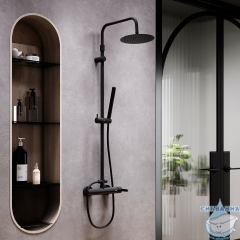 Душевая система Damixa Scandinavian Pure 936710300 (черный матовый)