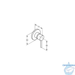 Встраиваемый смеситель для душа Kludi Bozz 389253976 (черный )