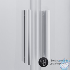 Душевое ограждение AM.PM Gem 100x100 W90G-401-100WT профиль хром, стекло прозрачное (без поддона)