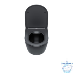 Унитаз подвесной безободковый Iddis Blanco BLAR3BMi25 с сиденьем Soft Close (микролифт) (черный матовый)