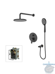 Душевая система Milardo Dale 250 DALBL02M67 (черный матовый)
