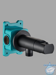 Встраиваемый смеситель с гигиеническим душем ALMAes Agata AL-877-05 (черный матовый) (с прогрессивным смесителем)