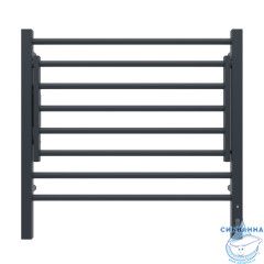Полотенцесушитель электрический Terminus Горизонт П8 60х60 (с возможностью скрытого подключения, подключение справа) (черный муар)
