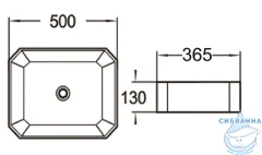 Раковина на столешницу 50 см SantiLine SL-1013