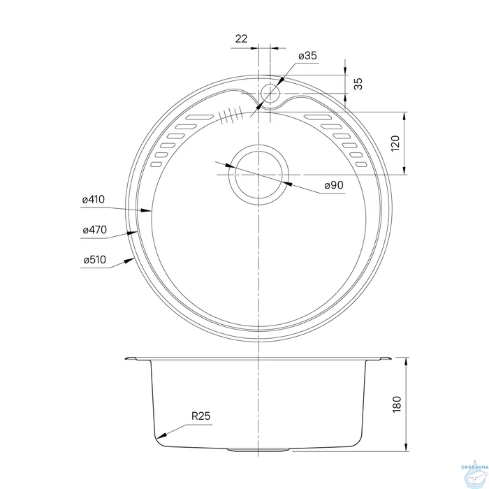 Кухонная мойка Iddis Suno 51 SUN51S0i77S сатин