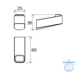 Одинарный крючок Ravak 10° X07P353