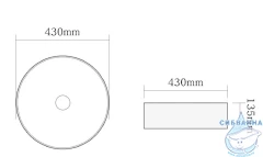Раковина на столешницу 43 см SantiLine SL-7010
