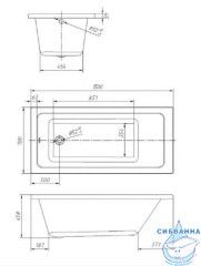 Ванна акриловая Toni Arti Noche 150x70 с каркасом