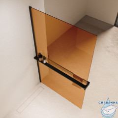 Walk-in Vincea Walk In HS 90 профиль черный, стекло янтарь VSW-1HR900GSB