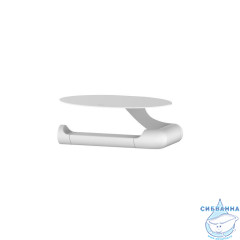 Бумагодержатель с овальной полкой, нержавеющая сталь, NOA, белый матовый, IDDIS, NOAWT00i43
