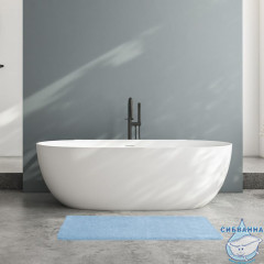 Коврик для ванной комнаты, 70x120, микрофибра, синий, IDDIS, BSQL03Mi12