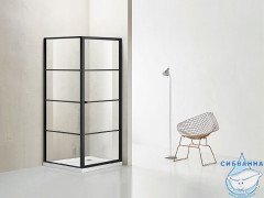 Душевое ограждение Azario Richmond 90x90 AZ-NAG1221 900 BLACK профиль черный, стекло прозрачное (без поддона)