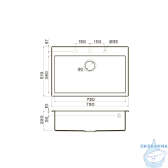 Кухонная мойка Omoikiri Tedori 79-BE 4993949 ваниль