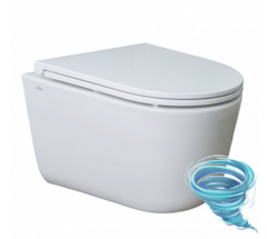 Инсталляция для унитаза Charus CC.300.80.01 с кнопкой смыва Charus Raiden FP.321.WBN.01 белый/хром,  с унитазом LYon 2.0 (с сиденьем Soft Close (микролифт)