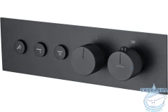 Встраиваемый смеситель для ванны Allen Brau Liberty 296318 (черный матовый)