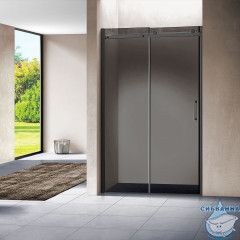 Дверь в нишу Vincea Como 120 профиль черный, стекло тонированное VPS-1C120CGB