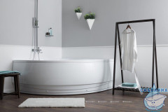 Акриловая ванна Aquanet Santiago 160x160 с каркасом