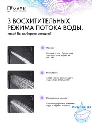 Смеситель для ванны Lemark Валдай LMF-8142B-BL (черный матовый)