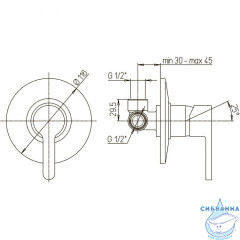 Смеситель Paini Arona ARCR690/574 с гигиеническим душем (хром)