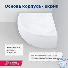 Акриловая ванна Aquanet Malta New 150x150 с каркасом