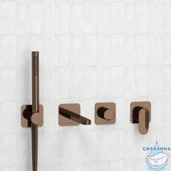 Встраиваемый смеситель для ванны Wasserkraft A7751.287.289.290.292.291 (розовое золото)