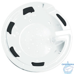 Акриловая ванна Gemy G9090 K 190х190 с гидромассажем