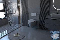 Унитаз подвесной безободковый Abber Bequem AC1101MG с сиденьем Soft Close (микролифт) (серый матовый)