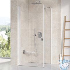 Дверь в нишу Ravak Chrome CRV1-100 профиль белый, стекло прозрачное 1QVA0101Z1