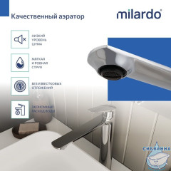 Смеситель для раковины Milardo Лип LEASB01M01 (без донного клапана) (хром)