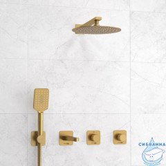 Душевая система Wasserkraft 250 1 режим A8251.307.308.180.259.285.194.201 (золото матовое)