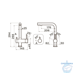 Смеситель для кухни Omoikiri Nagano-P-BL черный