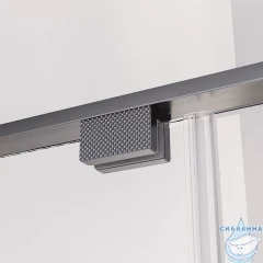 Душевое ограждение Veconi Алассио 130x90 профиль графит, стекло прозрачное AL-SP-13090-00-GR-C4 (без поддона)