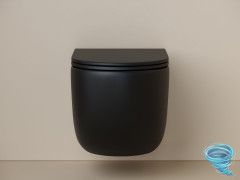 Унитаз подвесной безободковый Ceramicanova UP Rimless CN4007MB с сиденьем быстросъемным Soft Close (микролифт)