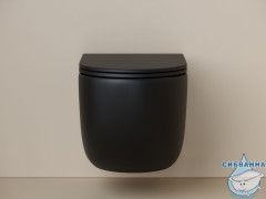Унитаз подвесной безободковый Ceramicanova UP Rimless CN4007MB с сиденьем быстросъемным Soft Close (микролифт)
