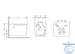 Унитаз подвесной импульсный Abber Rechteck AC1202P с сиденьем Soft Close (микролифт) (белый)