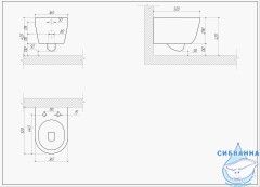 Унитаз подвесной безободковый Aquatek Поларис AQ0700-01 (с сиденьем Soft Close (микролифт)