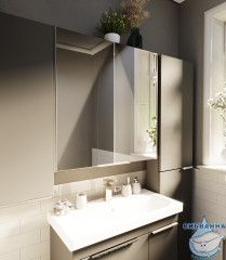 Зеркальный шкаф 1Marka Gaula 60 2д.Black