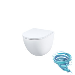 Унитаз подвесной безободковый со смывом торнадо Iddis Axes AXERDSEi25 с сиденьем Soft Close (микролифт)