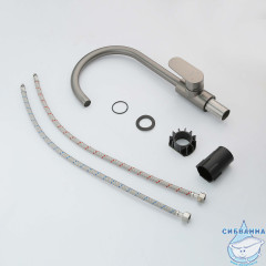 Смеситель для кухни Aquatek Ника AQ1882BGM (оружейная сталь)