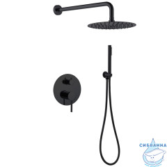 Душевая система Abber Emotion 250 1 режим AF8818B (черный матовый)