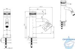 Смеситель для биде Allen Brau Priority 5.31A04-GB (брашированное золото)