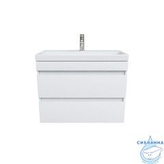 Тумба с умывальником подвесная с ящиками, белая, 80 см, Zodiac, IDDIS, ZOD8CB0i95K  подходит ум. 3508000i28