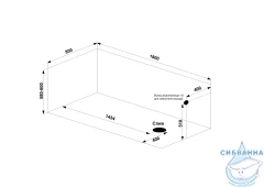 Ванна из искусственного камня Bas Марбея 180x80
