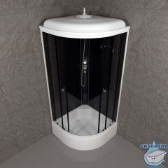 Душевая кабина Тритон Топ 90x90 В профиль белый, стекло прозрачное Щ0000065702