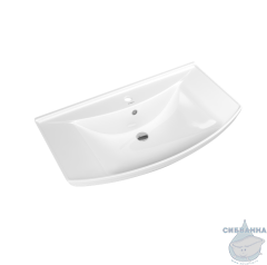 Тумба напольная Aqwella Барселона 85 белый глянец с раковиной Стиль 85