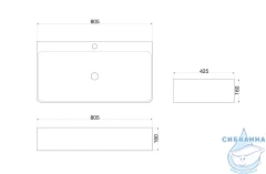 Раковина на столешницу 81 см SantiLine SL-1080