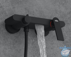 Смеситель для ванны Timo Anni 2714/03Y с аксессуарами (черный матовый)