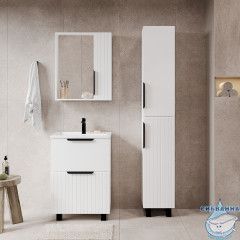 Тумба Viant Сицилия 50Н с раковиной Como 50 белый