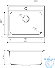 Кухонная мойка Omoikiri Ashi 56-IN 4993449